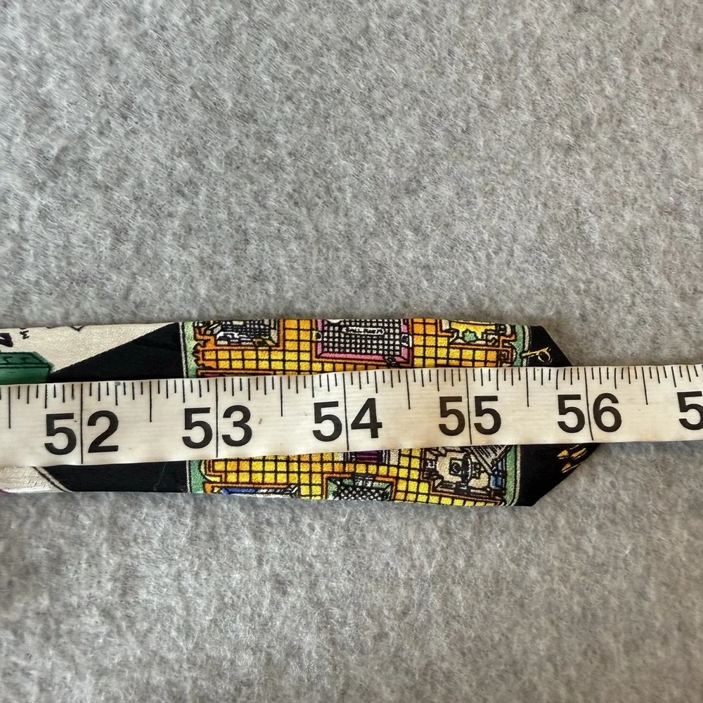 Vintage‎ Nicole Miller Parker Bros Board Game Monopoly Sorry Silk Neck Tie